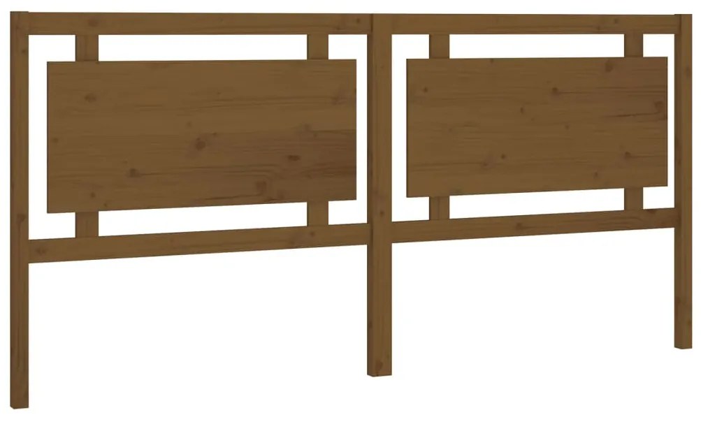 vidaXL Hoofdbord 205,5x4x100 cm massief grenenhout honingbruin