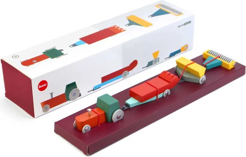 Houten tractorset - Duotone Car #7 - Floris Hovers