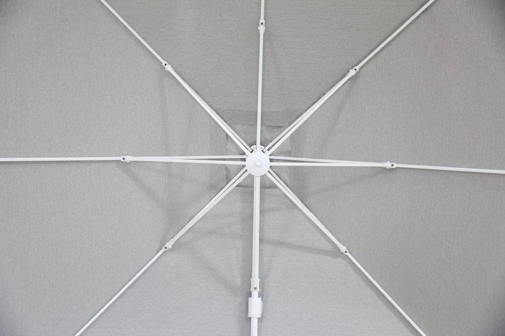 Zweefparasol  3x3m S2 Excellent (excl. voet) Grijs-antraciet Camello Luna