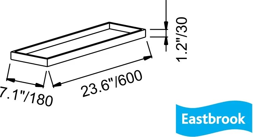 Eastbrook Alento glazen planchet chroom