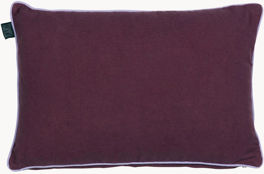 Katoenen kussen Lively met bies