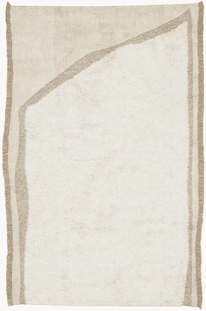 Hoogpolig wollen vloerkleed Nomad