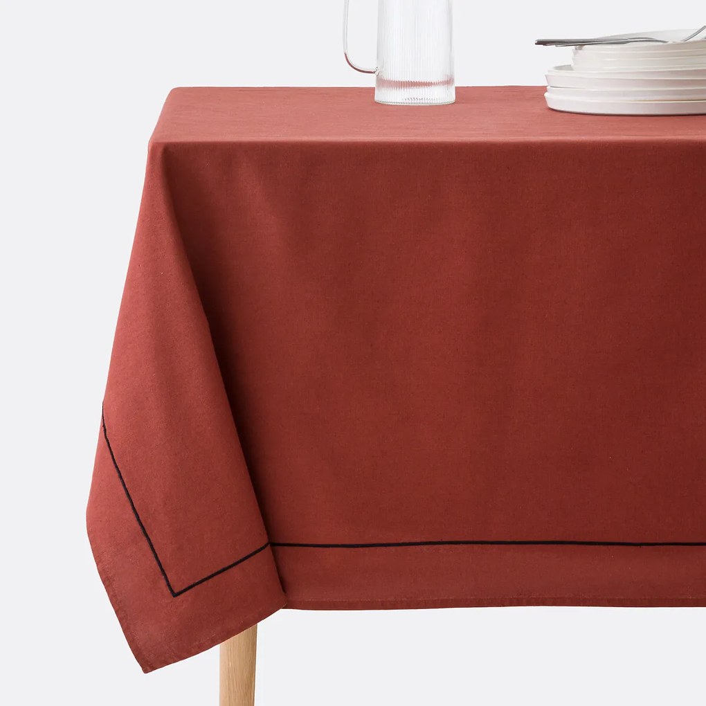 Tafelkleed in gewassen linnen/katoen Métis Bourdon