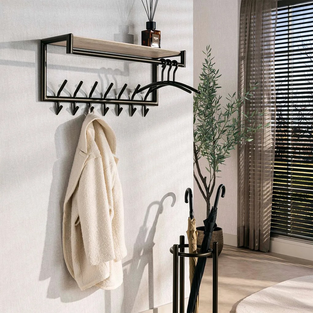 Kapstok Met Hoedenplank En 7 Haken