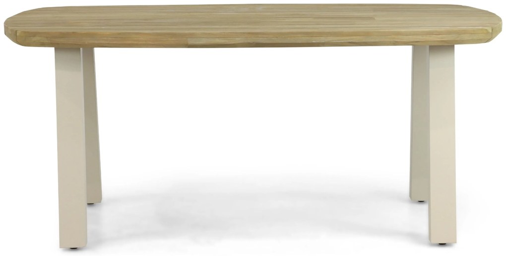 Dining Tuintafel rechthoekig 180 x 100 cm Aluminium/Teak Taupe Falcon/Glasgow