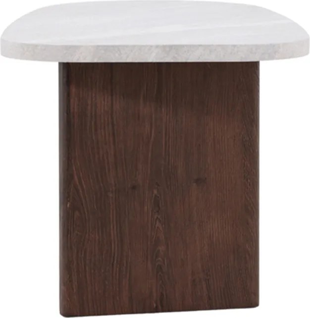 Organische Bijzettafel Bruin - 45 X 70cm.