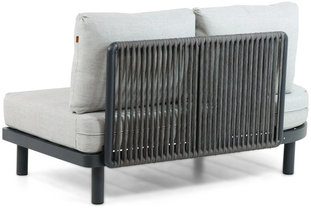 Hoek loungeset 5 personen Aluminium/rope Grijs  Santika Furniture Santika
