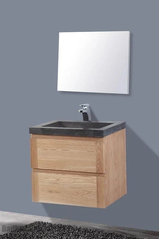 Lambini Designs Wood Stone badkamermeubel eiken 60cm