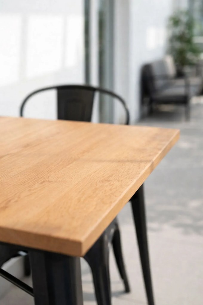 Torix Vierkante Tafel Natuurlijk Hout 80 cm