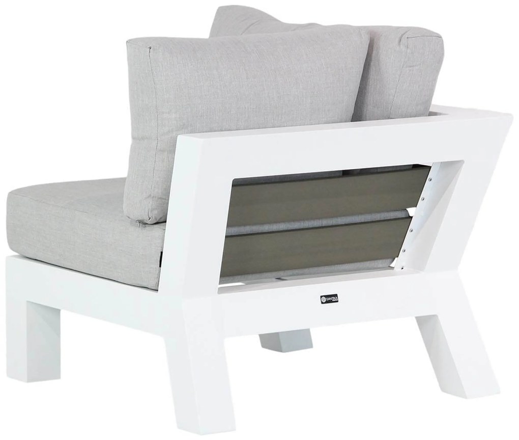 Hoek loungeset 6 personen Aluminium Wit  Santika Furniture Santika Yovita