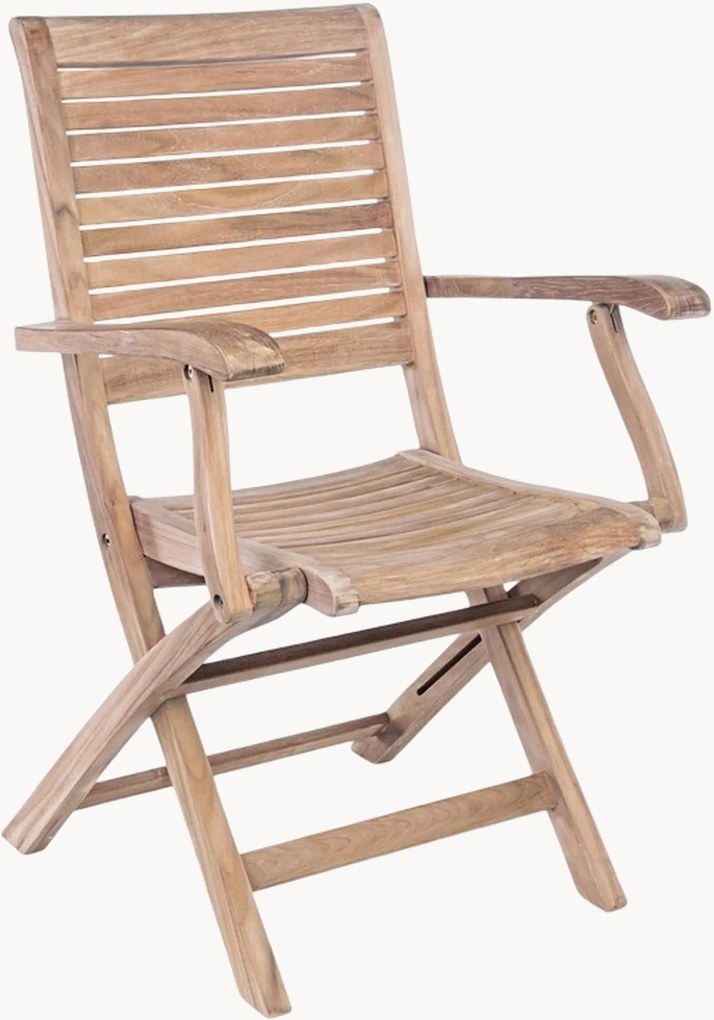 Inklapbare tuinstoelen Maryland van acaciahout met armleuningen, 2-delig