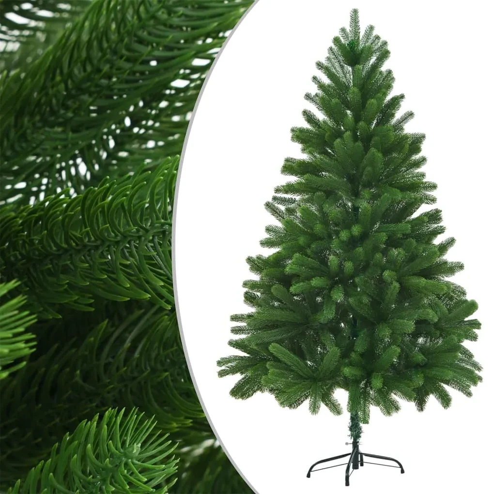 vidaXL Kunstkerstboom met LED's en kerstballen 180 cm groen