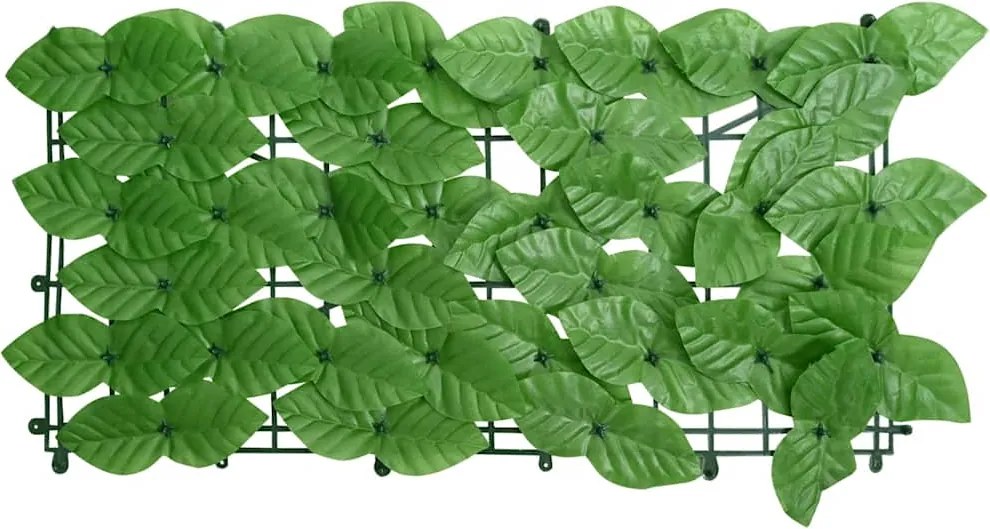 vidaXL Balkonscherm met groene bladeren 300x100 cm