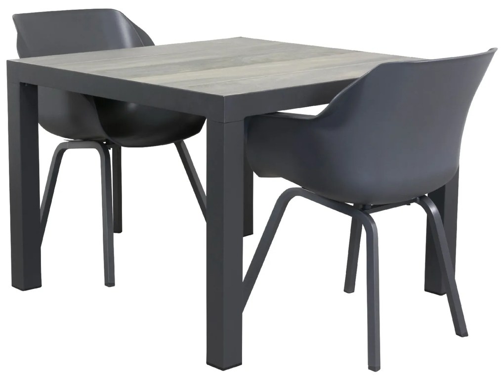 Sophie Element/Kings 2-persoons 100x100 cm. dining tuinset - Antraciet