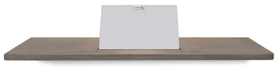 Looox Wood collection bath shelf 78cm met houder mat wit eiken mat wit wbshelf78mw