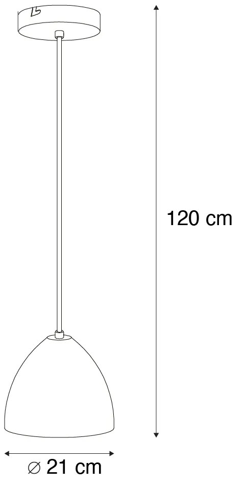 Moderne hanglamp zwart met grijs beton - Eton Modern E27 rond Binnenverlichting Lamp