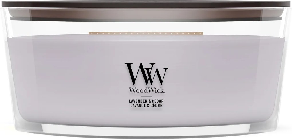 WoodWick geurkaars - Ellipse - Lavender &amp; Cedar