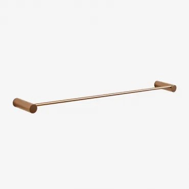 Wandhanddoekhouder Met Stang ↔︎60 Cm Voor Badkamer In Roestvrij Staal Devon Rosé Goud - Sklum