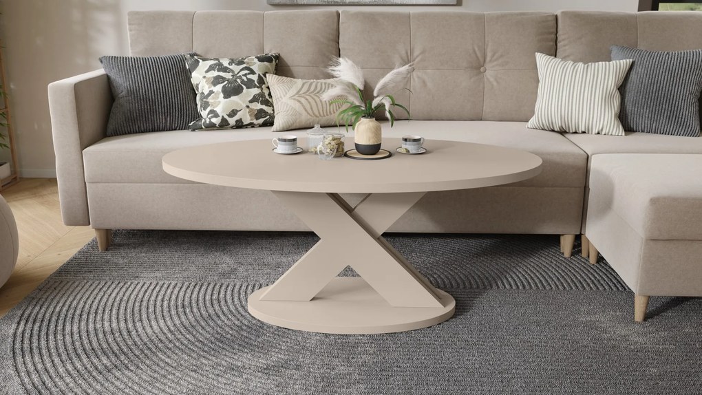 Mazzoni LOXA Kasjmier - OVALE SALONTAFEL 120x65 cm
