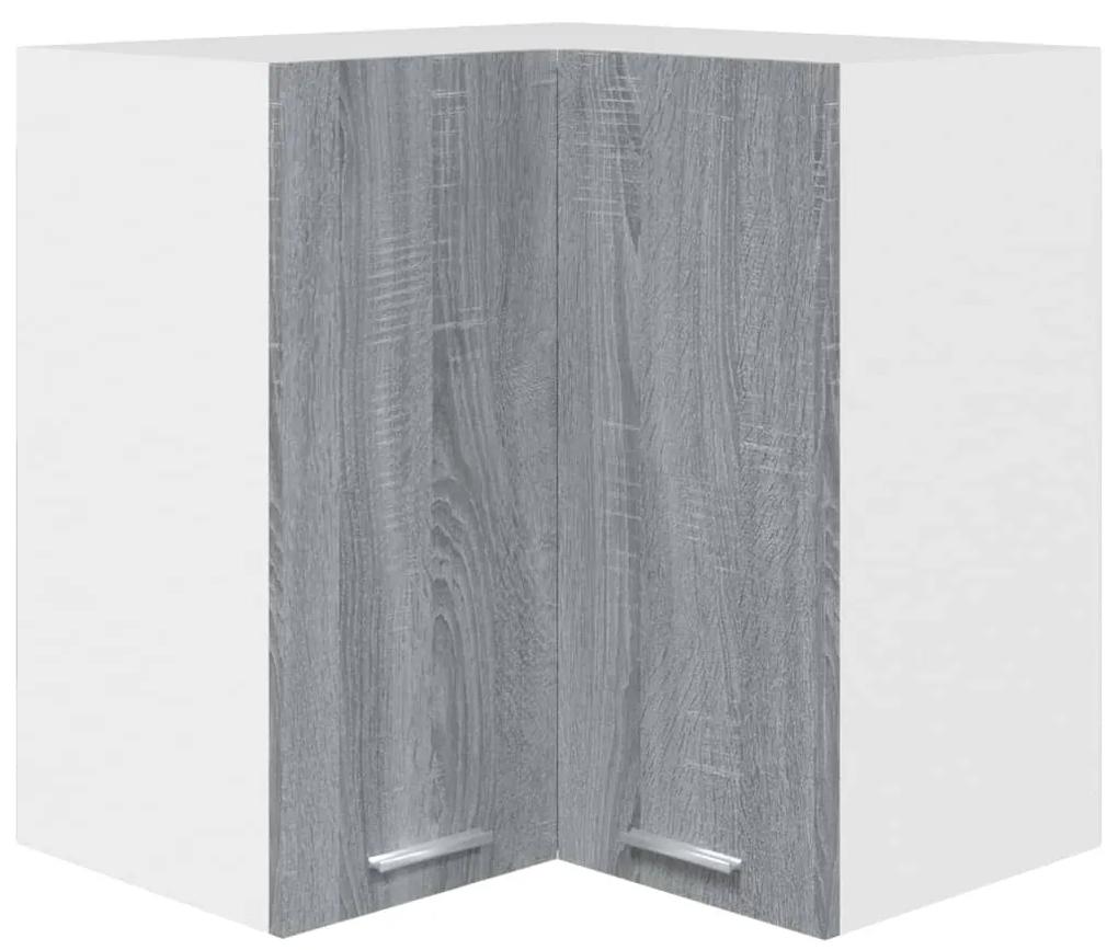 vidaXL Hoekkast hangend 57x57x60 cm bewerkt hout grijs sonoma eiken