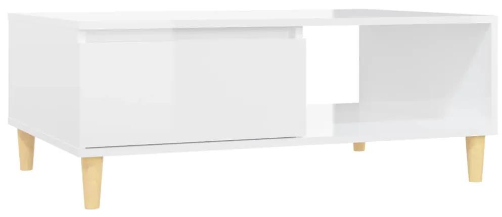 vidaXL Salontafel 90x60x35 cm spaanplaat hoogglans wit