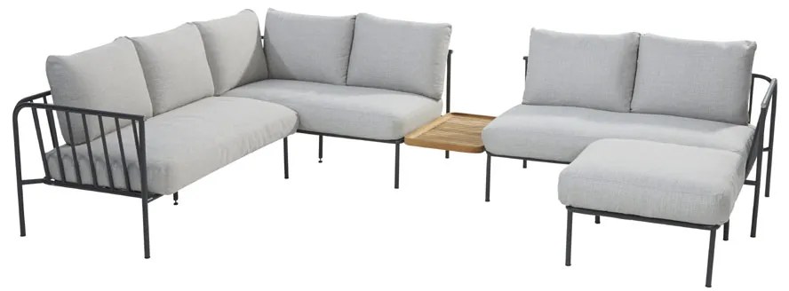 4 Seasons Outdoor Figaro 4-persoons loungebank Tuinbank antraciet weerbestendig