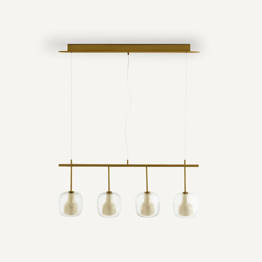 Lijn hanglamp met 4 bollen Mistinguett