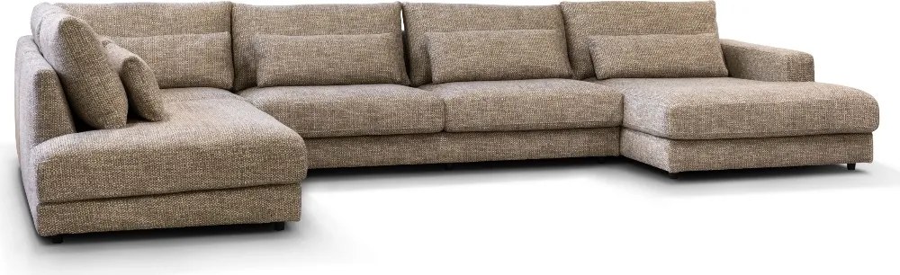 PEPP Interiors Como U Bank Met Ottoman Links Grijs Mix Puente 09