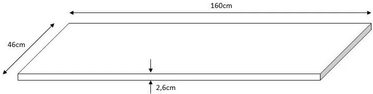 Fontana Rovigo badmeubel toppaneel 160x46cm kasteel bruin