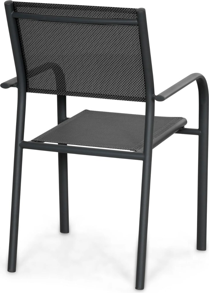 Tuinstoel stapelbaar Aluminium Grijs-antraciet Presto Brentino