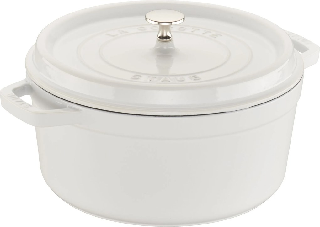 Staub La Cocotte Cocotte 26 cm / 5,25 l, Rond, Puur wit - La Cocotte - Staub