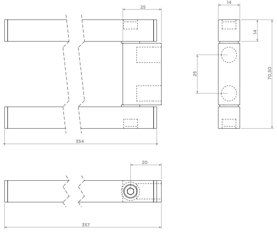 Clou Quadria dubbel handdoekrek chroom