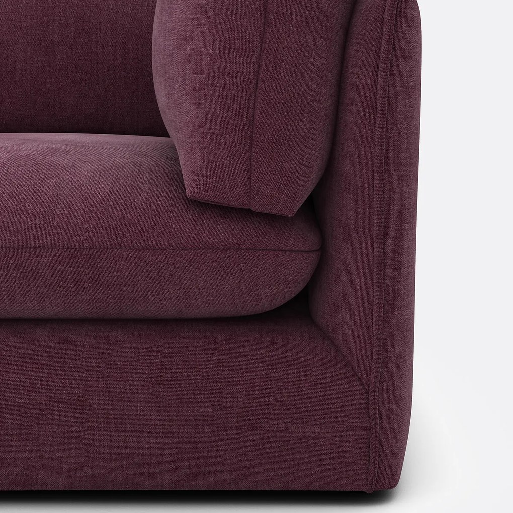 Modulaire 3-zitsbank in gestructureerde stof, Malo