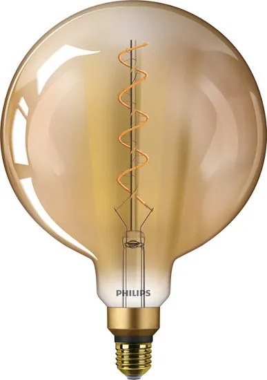 Philips Giant E27 LED Globelamp 5-25W G200 Goud, Extra Warm Wit