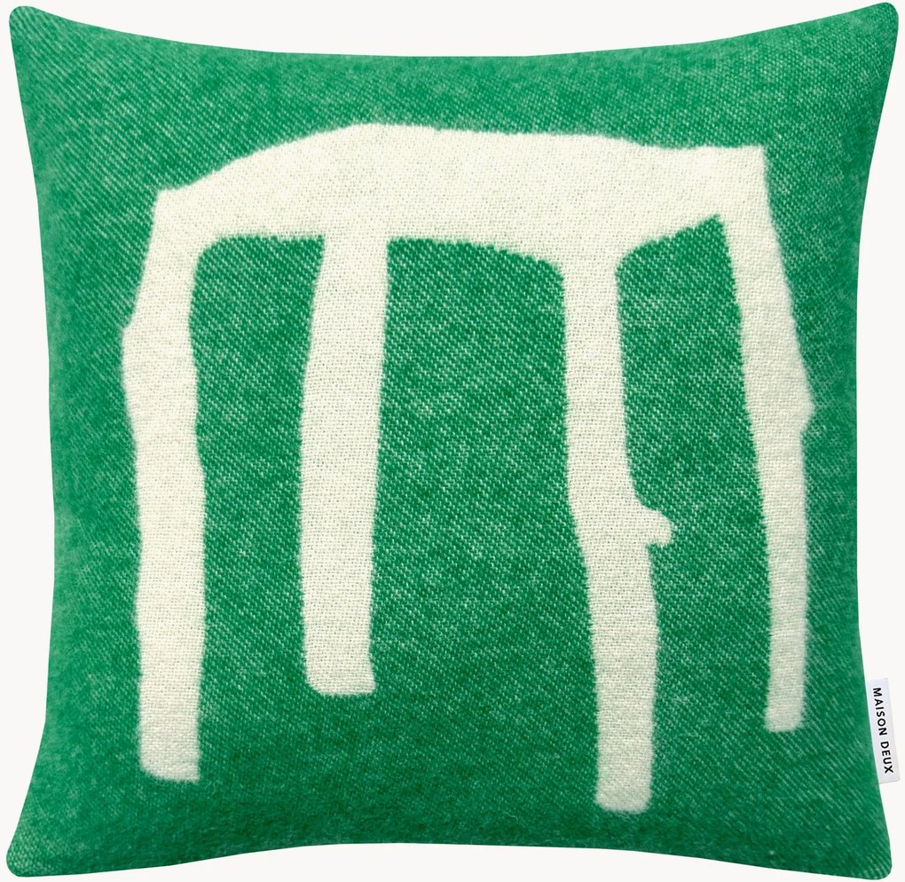 Jacquard wollen kussen Teun Zwets
