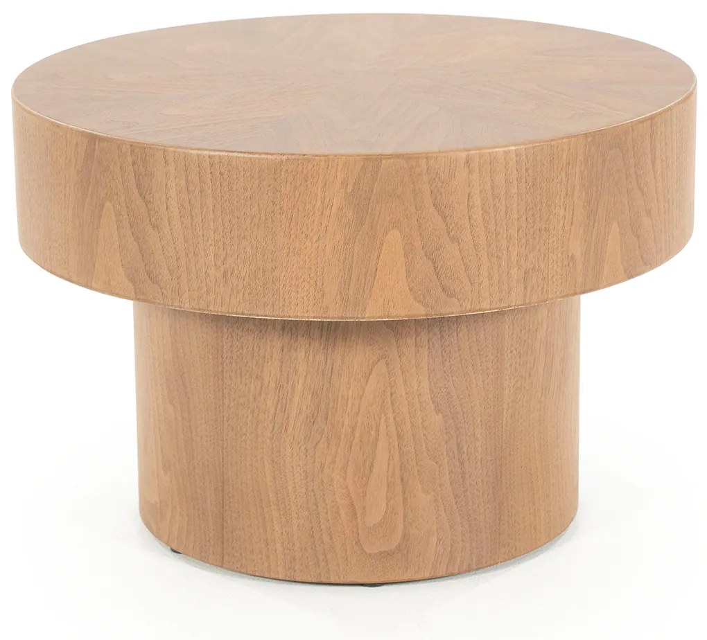 Eleonora Bobbie Ronde Bijzettafel Lichtbruin Hout - 45 X 45cm.