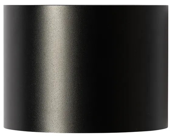 Moderne wandlamp zwart met lichteffect rond - Edwin