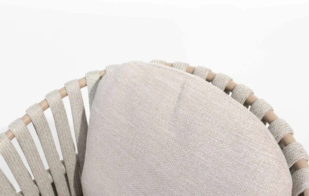 Taste by 4 Seasons Eva tuinset latte met Denia tafel latte met keramisch tafelblad 240 cm Tuinset beige weerbestendig