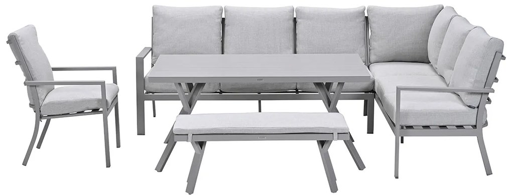 Garden Impressions Senja lounge dining set 5-delig rechts incl. stoel - valley sand