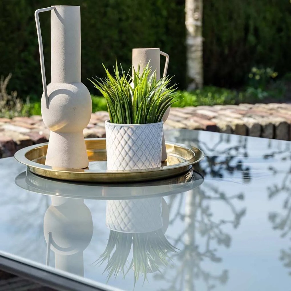 Garden Impressions Santos tuinset 5-delig donker grijs - Senna tuintafel 180x100 cm