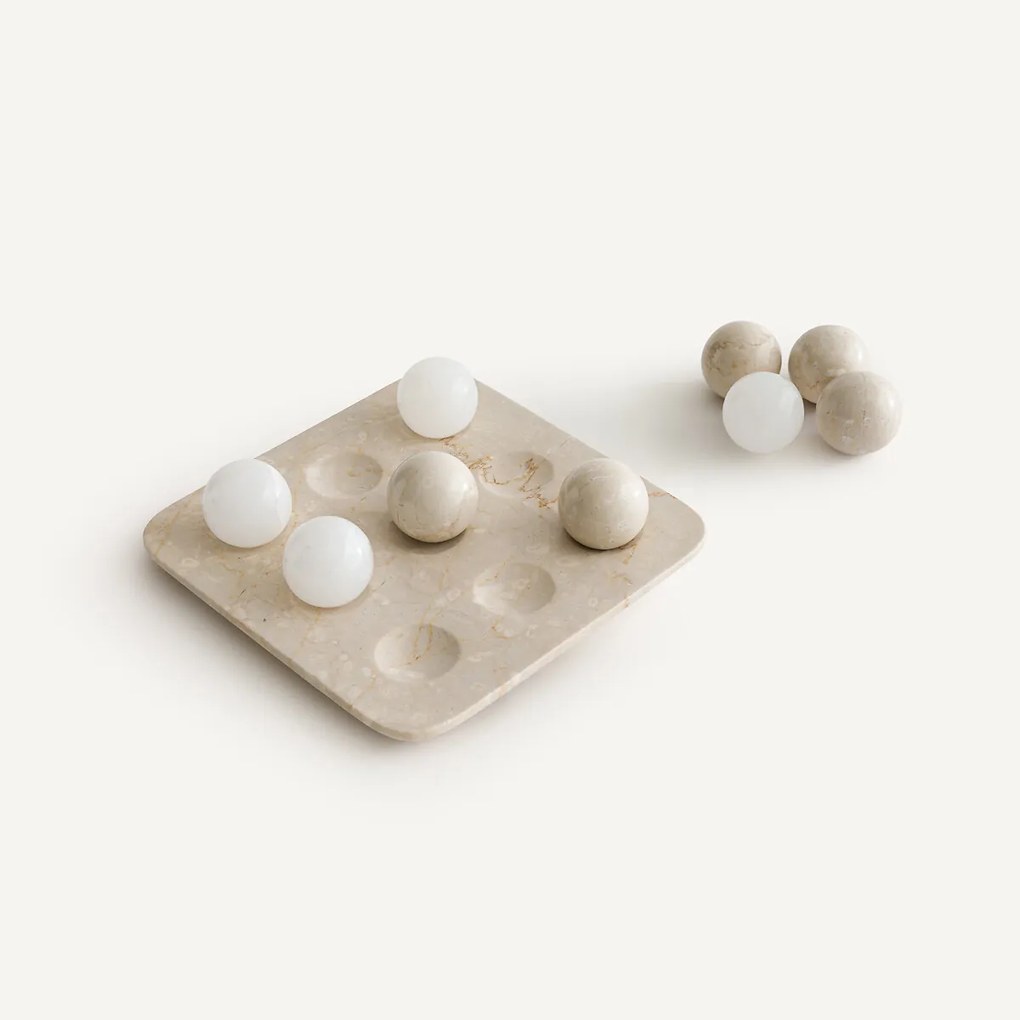 Tic-tac-toe-spel van marmer en albast, CASSIOPEE