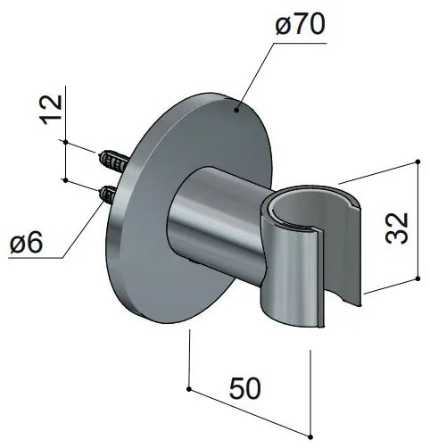 Hotbath Cobber Wandsteun Geborsteld Messing M514