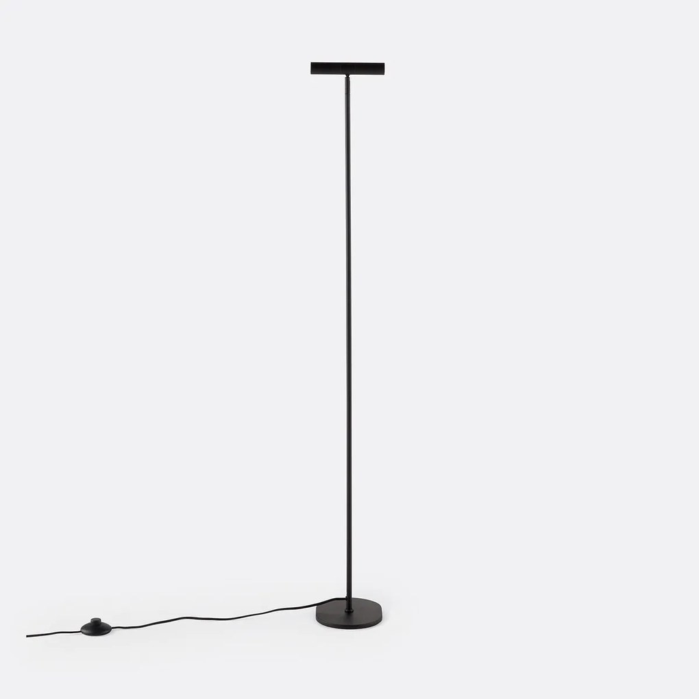 Voetlamp/leeslamp in ijzermetaal, richtbaar, Joha