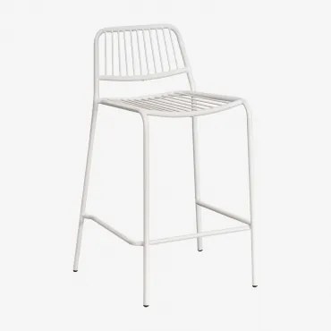 Pakket Van 2 Elton Stapelbare Hoge Krukken Gardenia Wit & ↑65 Cm - Sklum