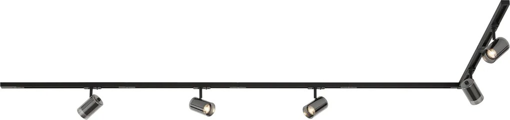 Modern railsysteem zwart me 5 spots 1-fase - Iconic Lloyd
