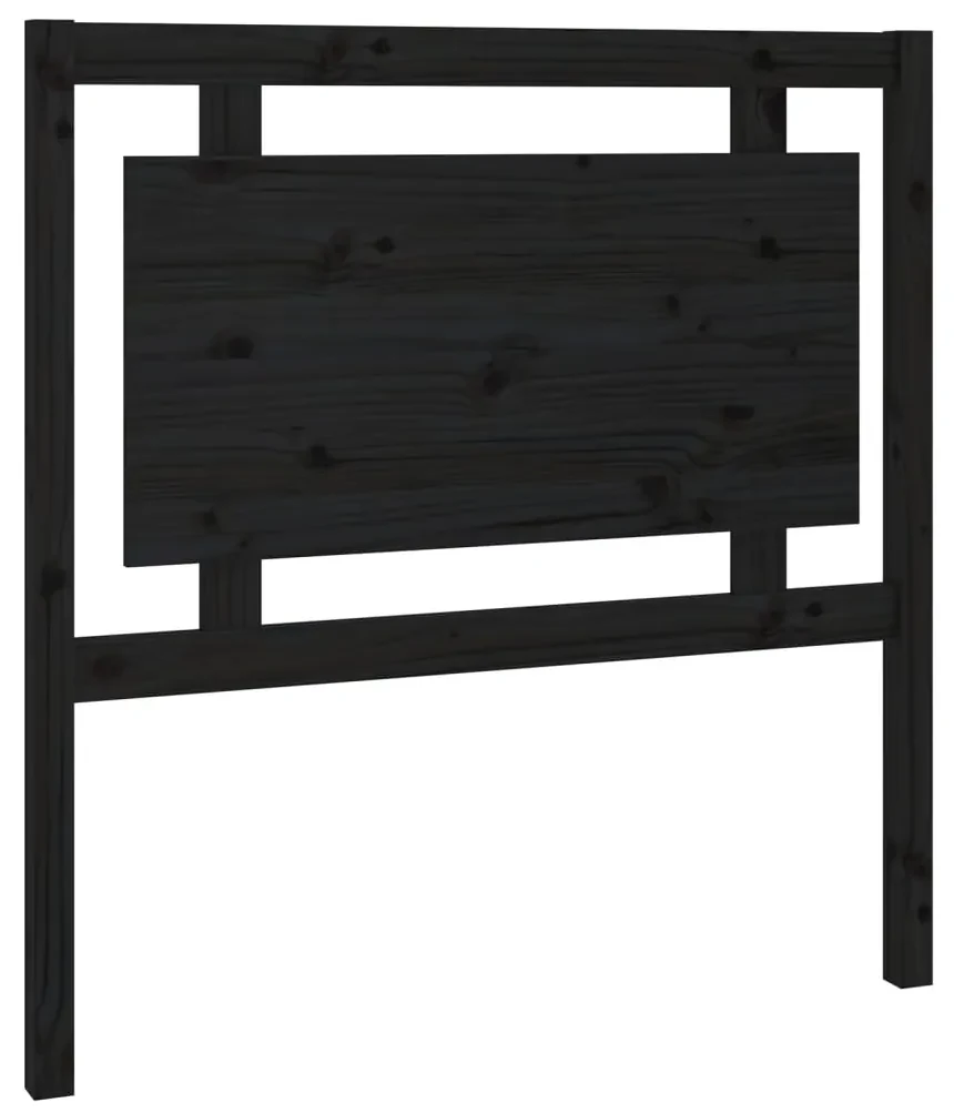 vidaXL Hoofdbord 95,5x4x100 cm massief grenenhout zwart