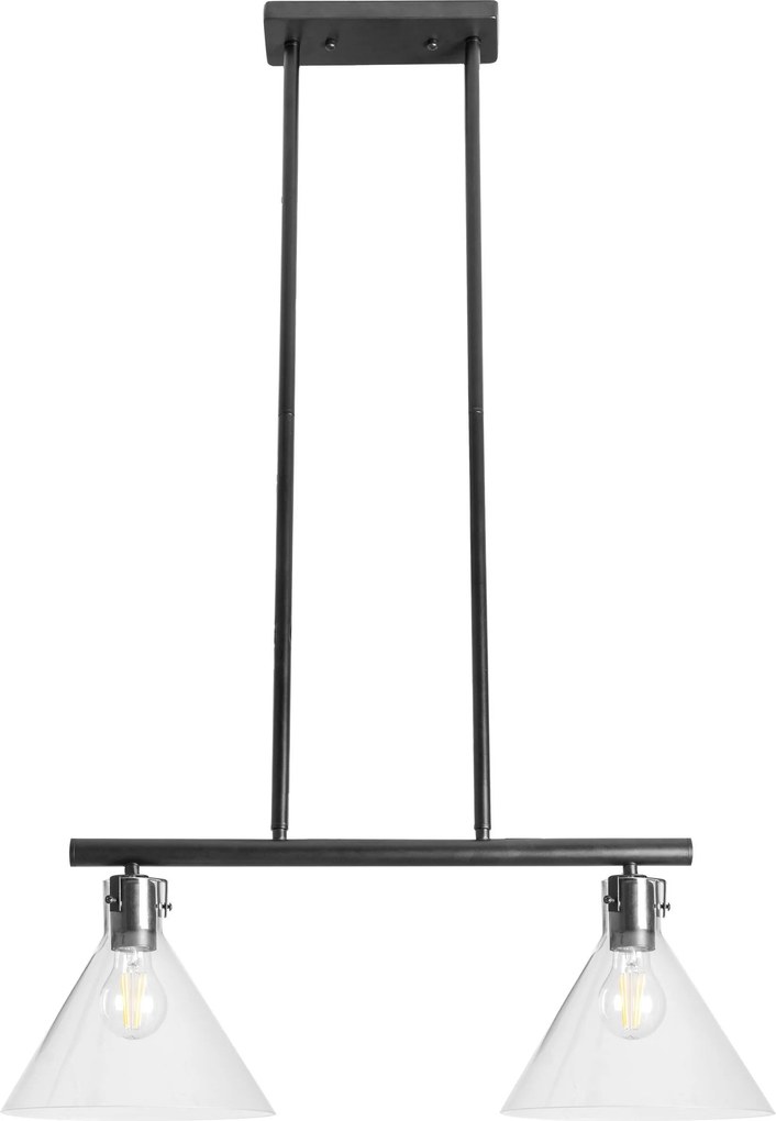 GLAS METALEN PLAFONDLAMP APP317-2CP