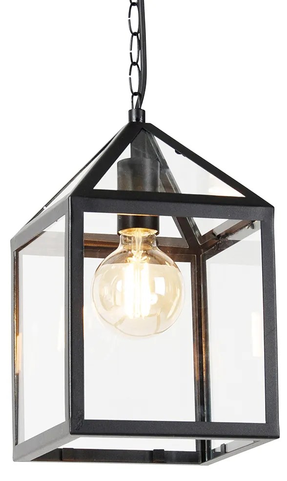 Smart buiten hanglamp met dimmer zwart IP23 incl. Wifi G95 - Amsterdam Landelijk, Modern E27 Buitenverlichting kubus / vierkant vierkant