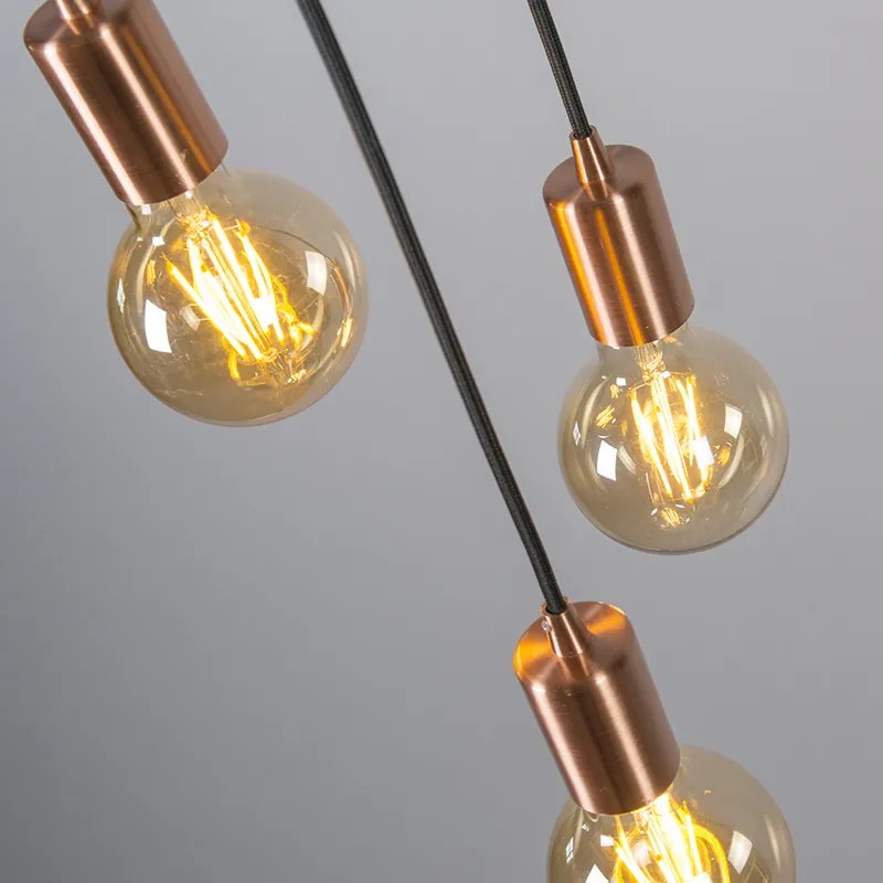 Art deco hanglamp koper 3-lichts - Facil