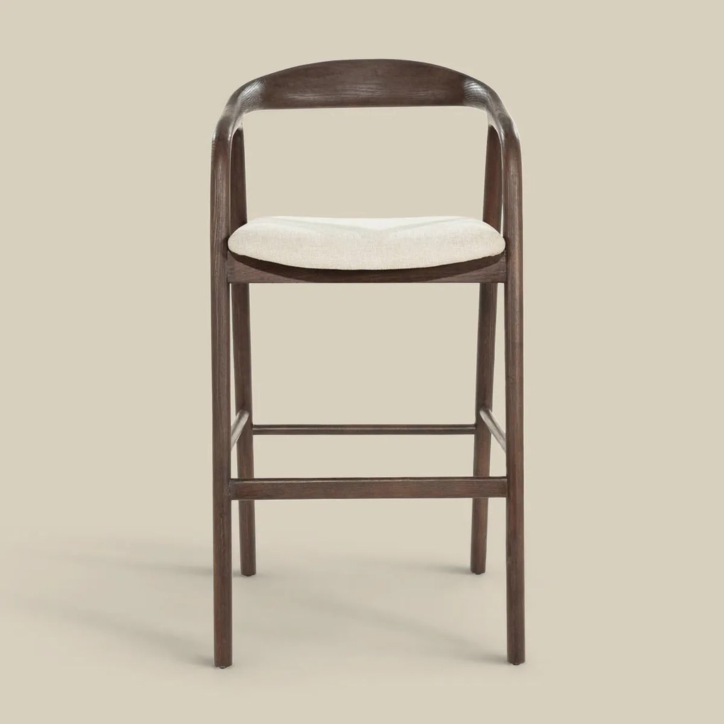 Eleonora Rayven Barkruk Hout Wabi Sabi Stijl Bruin